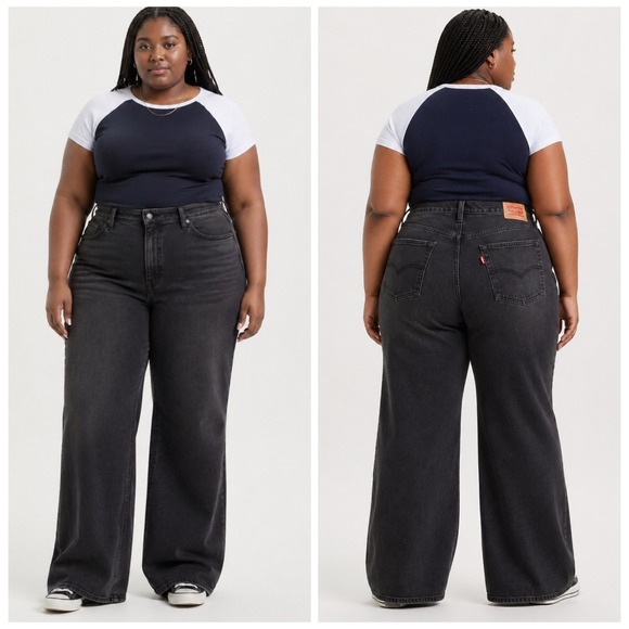 Levi's Denim - NWT Levi's '94 Baggy Jeans Women 22W Black Mid Rise Straight Leg 90s Grunge Plus